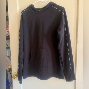 bebe Black Hoodie with Logo Tape